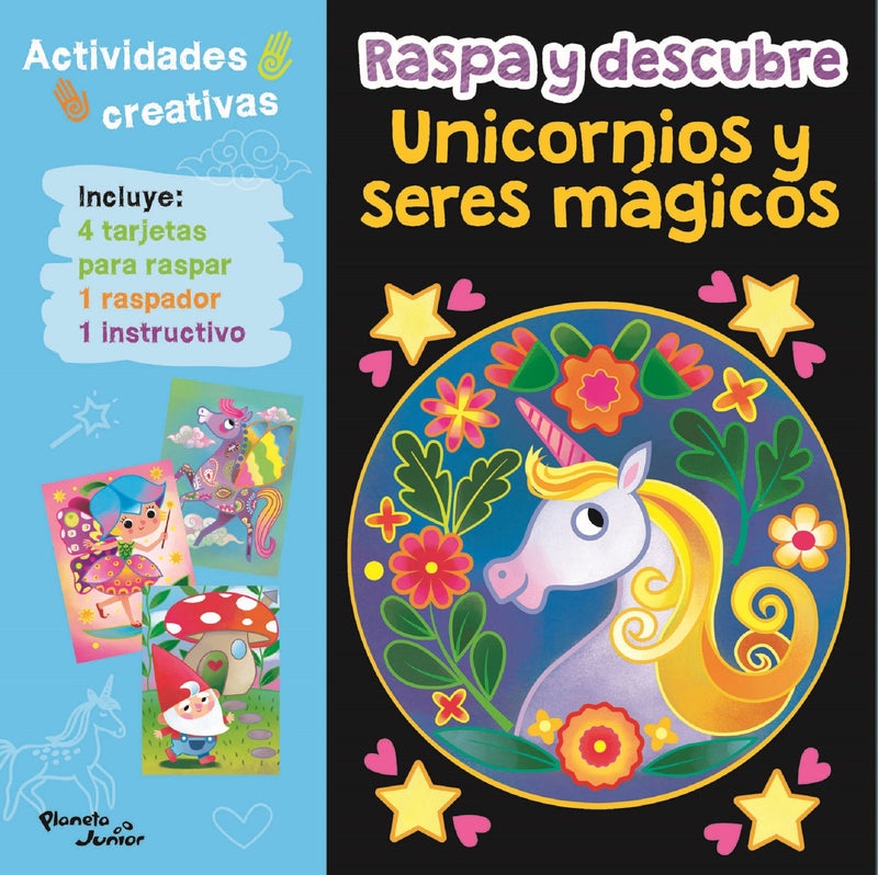 Raspa y descubre - Unicornios y seres mágicos      -  Varios Autores